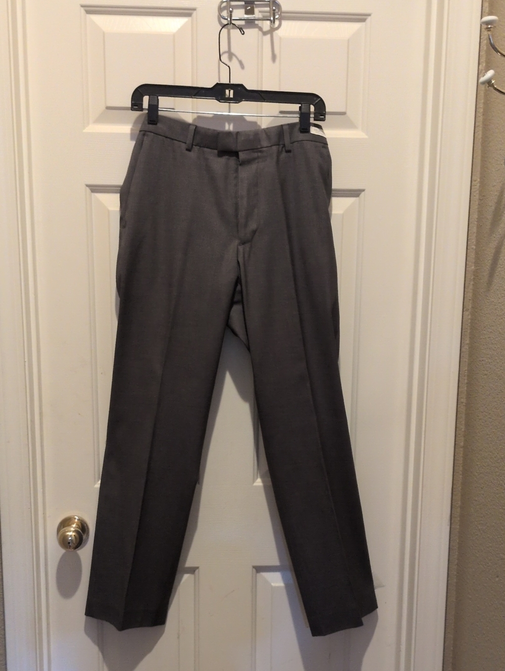 Perry Ellis Men's Gray Dress Pants - Classic Modern Straight Fit